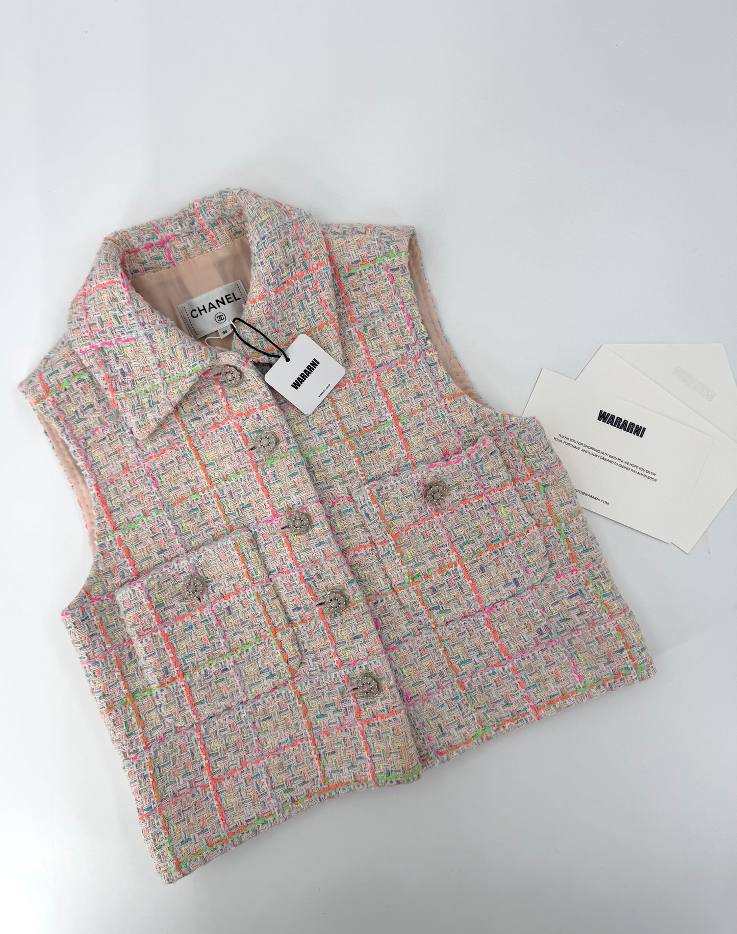 Chanel 24C colourful Tweed vest