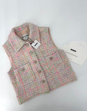 Chanel 24C colourful Tweed vest