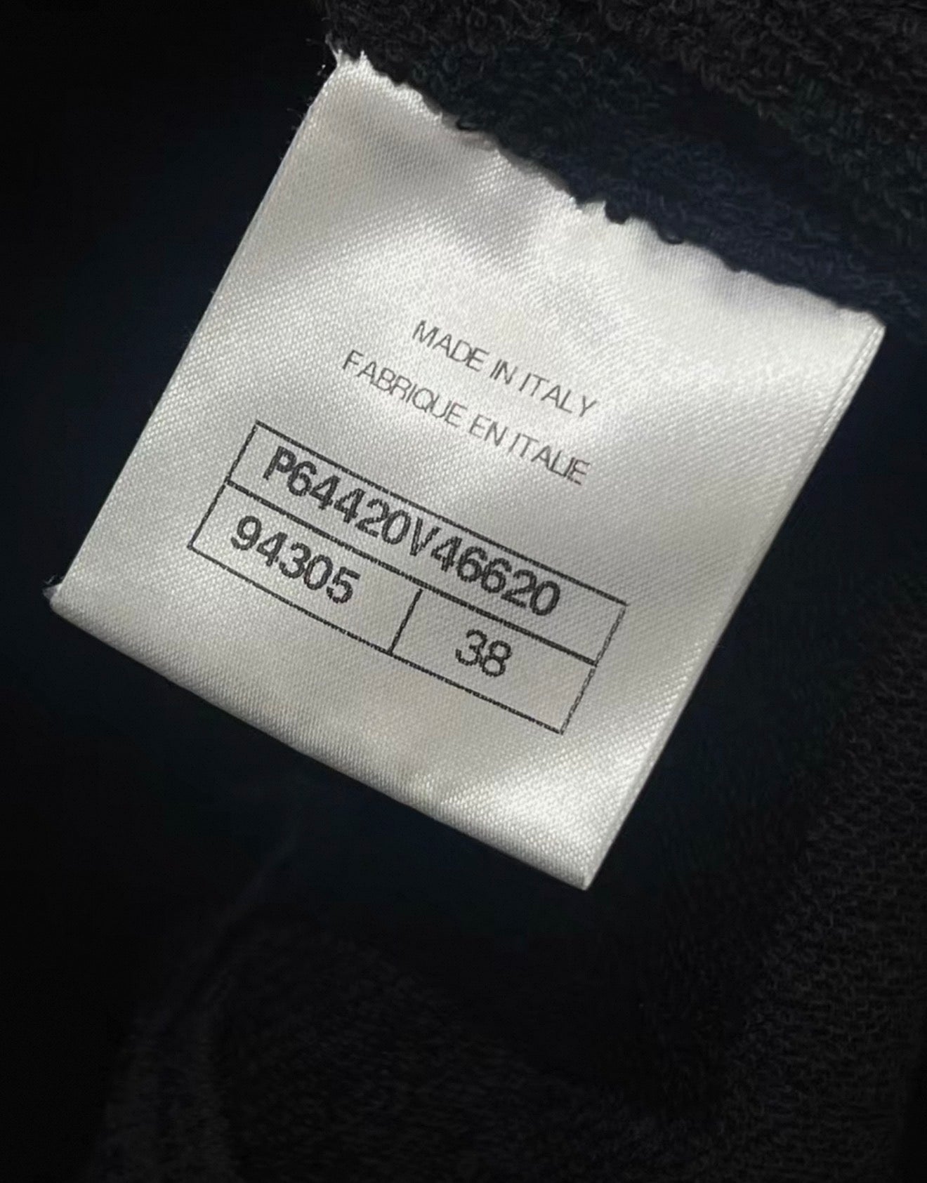 Chanel 20P black cardigan and skirt set