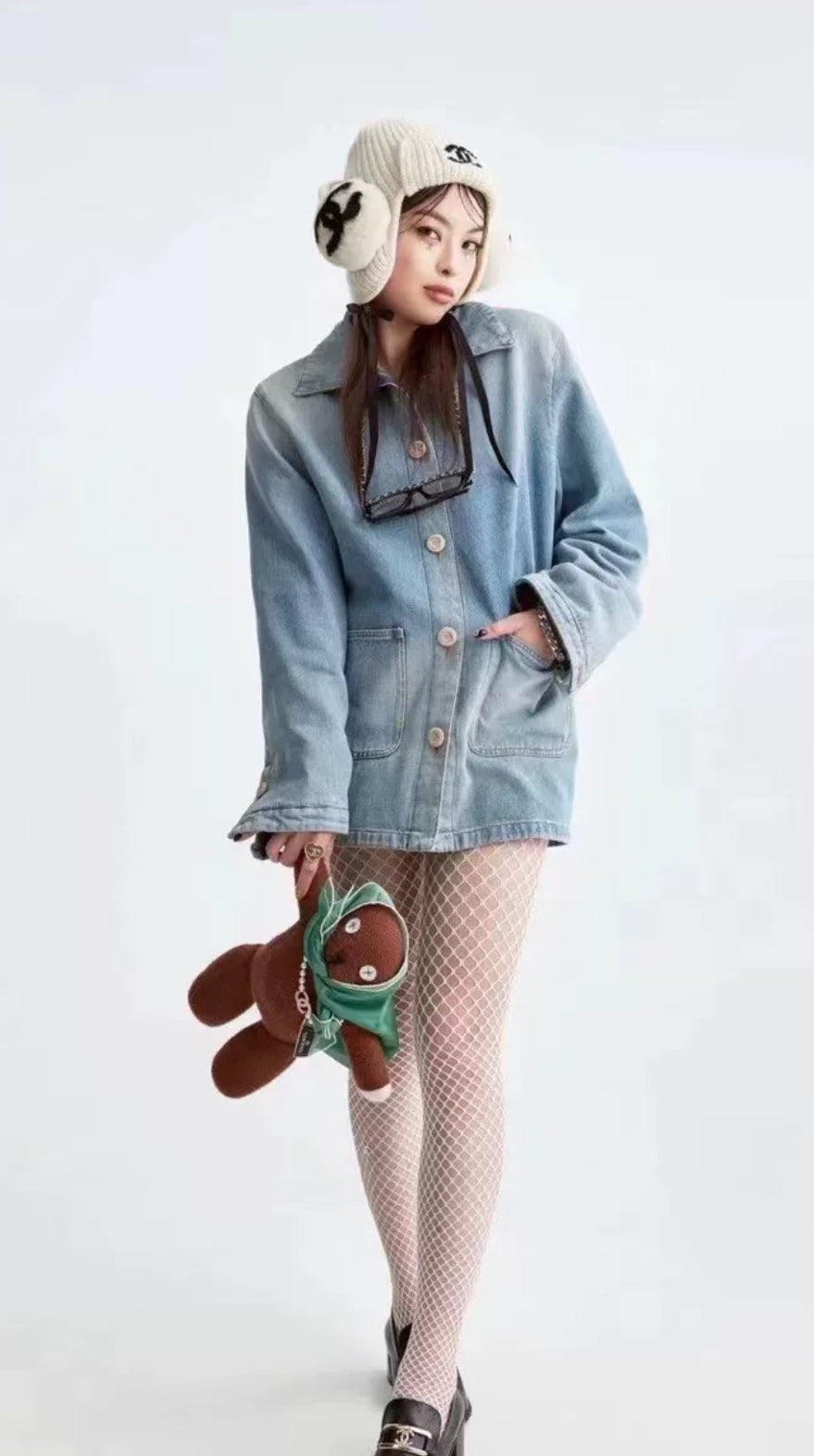 Chanel 24k light blue washed denim jacket – Wararni.com