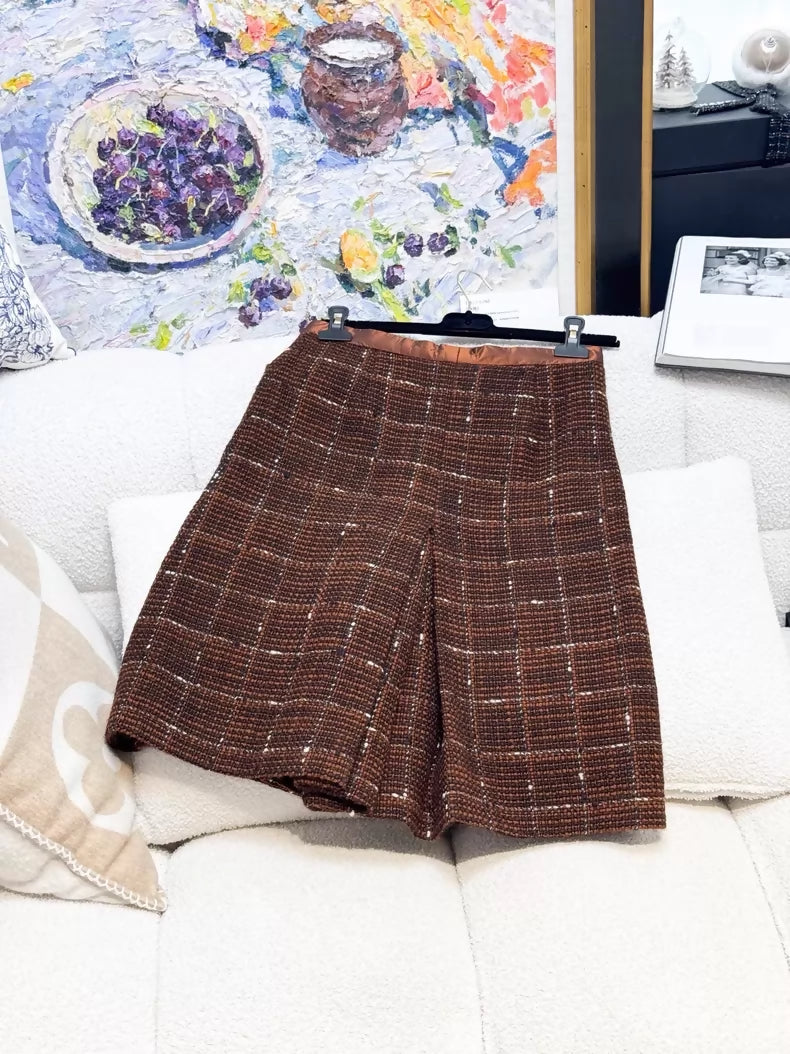 Chanel 24A brown tweed jacket and matching pants
