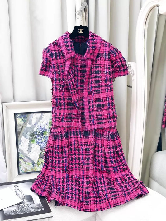 Chanel 14Spink tweed dress