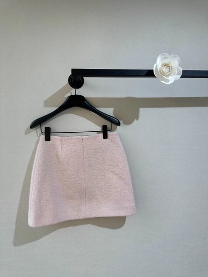 Chanel 21A pink wool skirt