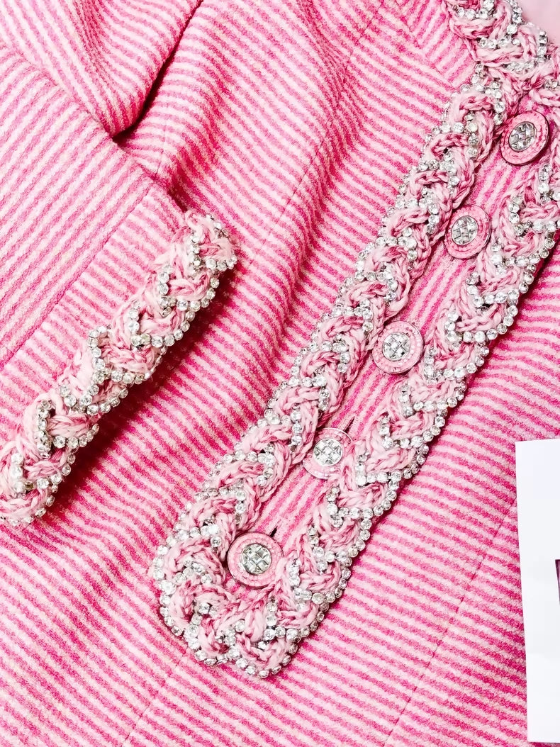 Chanel 23C pink tweed dress
