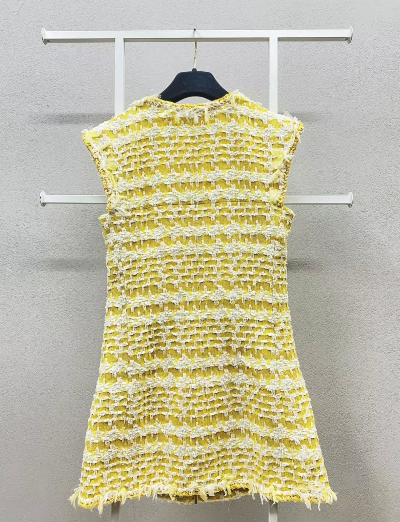 Chanel 18 Yellow Tweed Dress