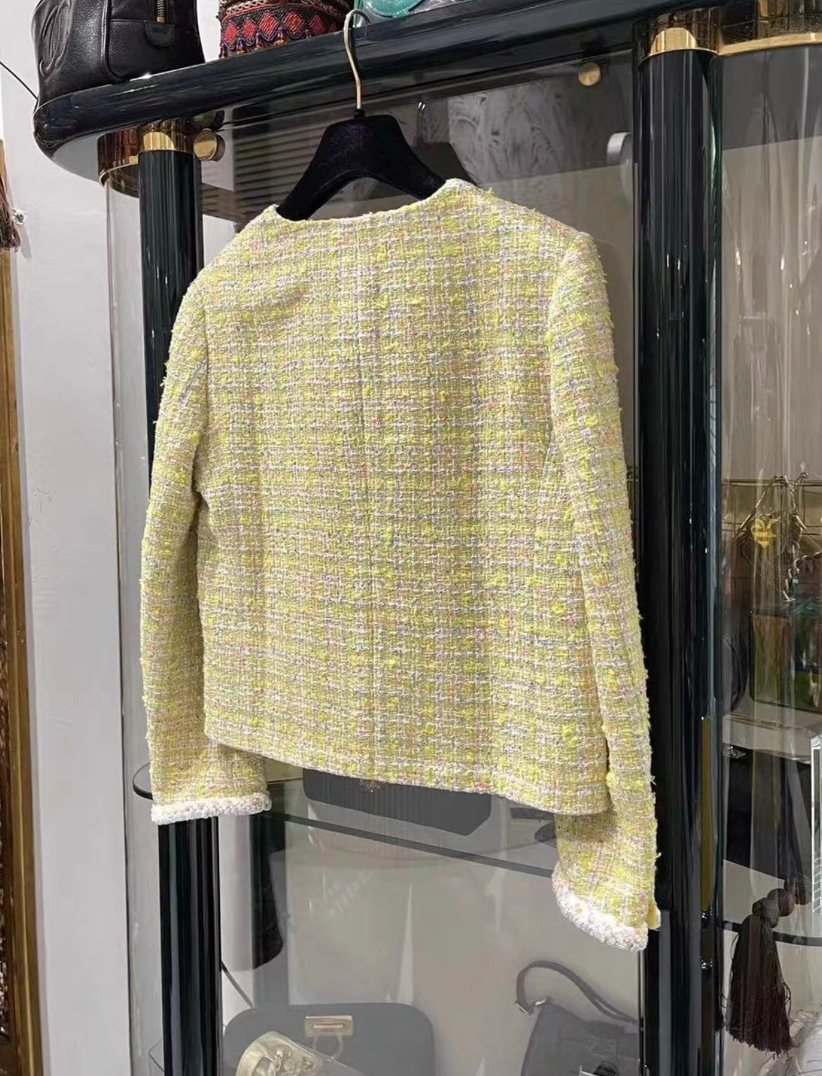 Chanel 24C Yellow Tweed Jacket size 34