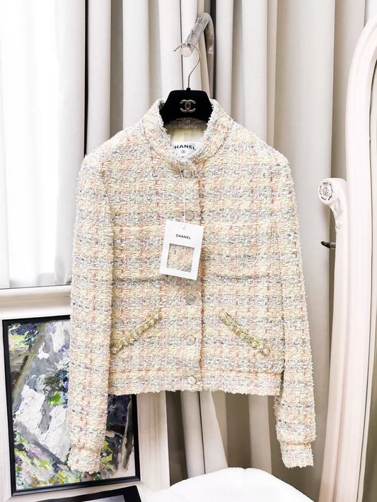 Chanel 25Plight yellow multicolour tweed jacket