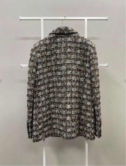 Chanel 18K grey-brown tweed jacket