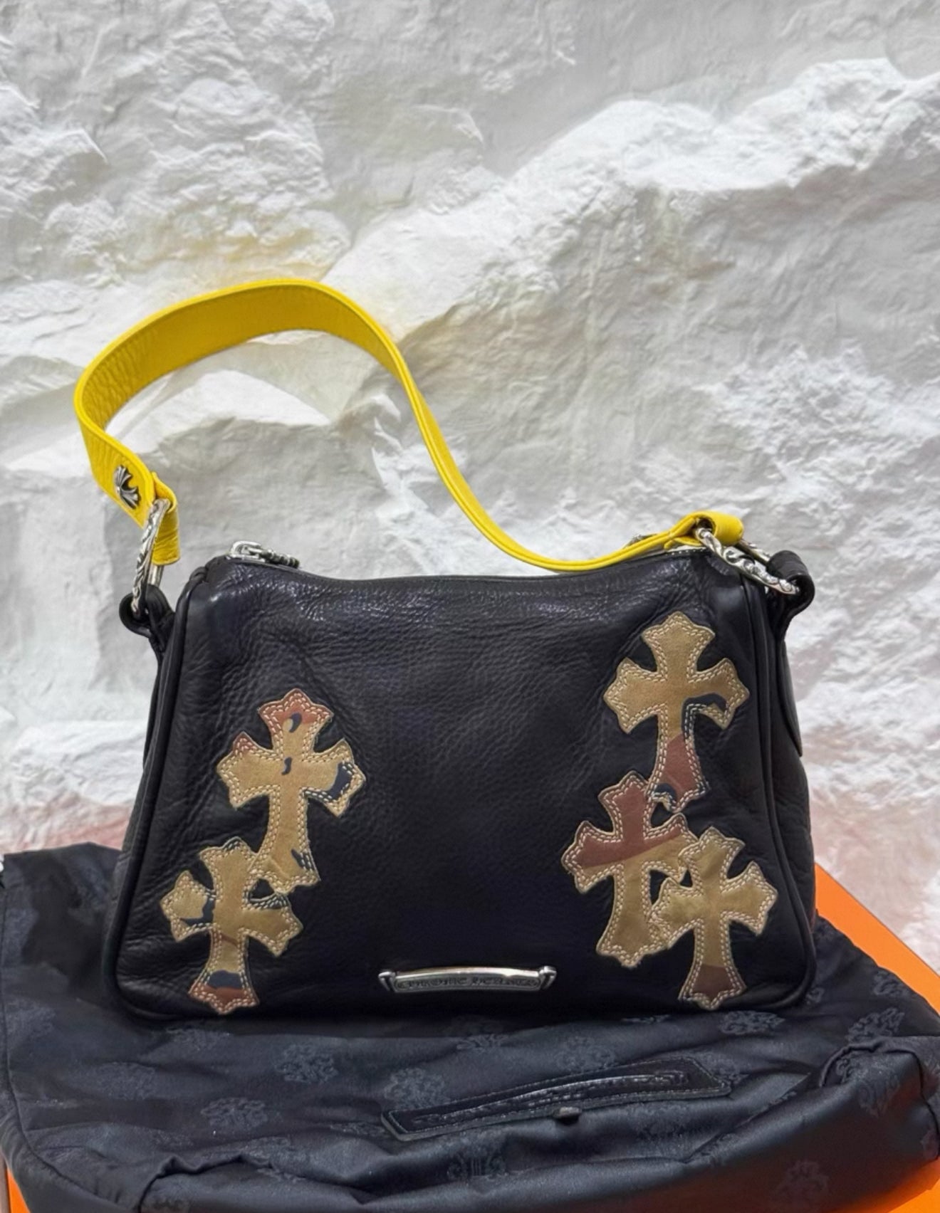 Chrome Hearts Sex Records Leather shoulder bag