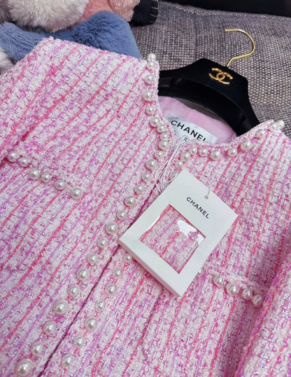 Chanel 25P Pink Tweed Jacket