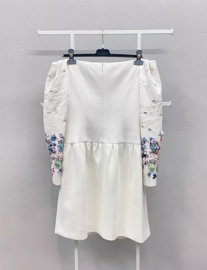 Chanel 22C White Multicolor dress