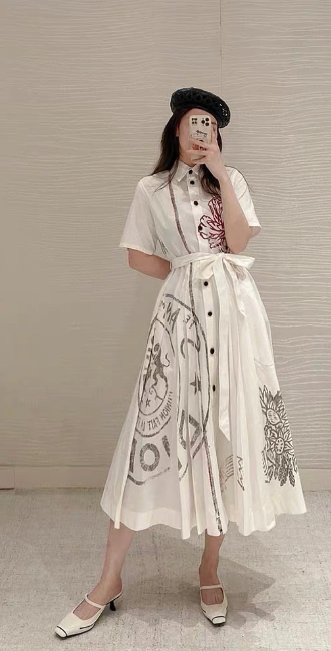Dior 23SS shirt print dress size 34 – Wararni.com Dior 23SS shirt print dress size 34 – Wararni.com