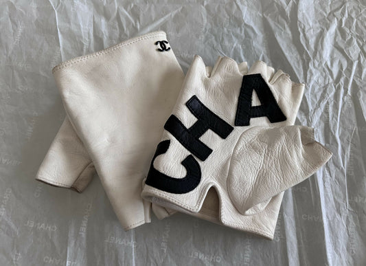 Chanel fingerless gloves