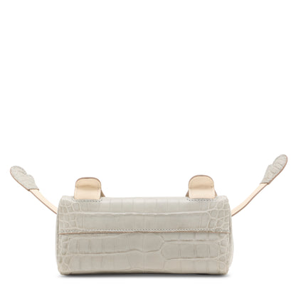 Hermes Kelly Doll Quelle Idole Gris Perle Matte Alligator & Craie Swift Leather with Gold Hardware