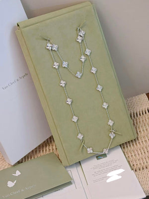 Van cleef & arpels 20 motif guilloche long necklace