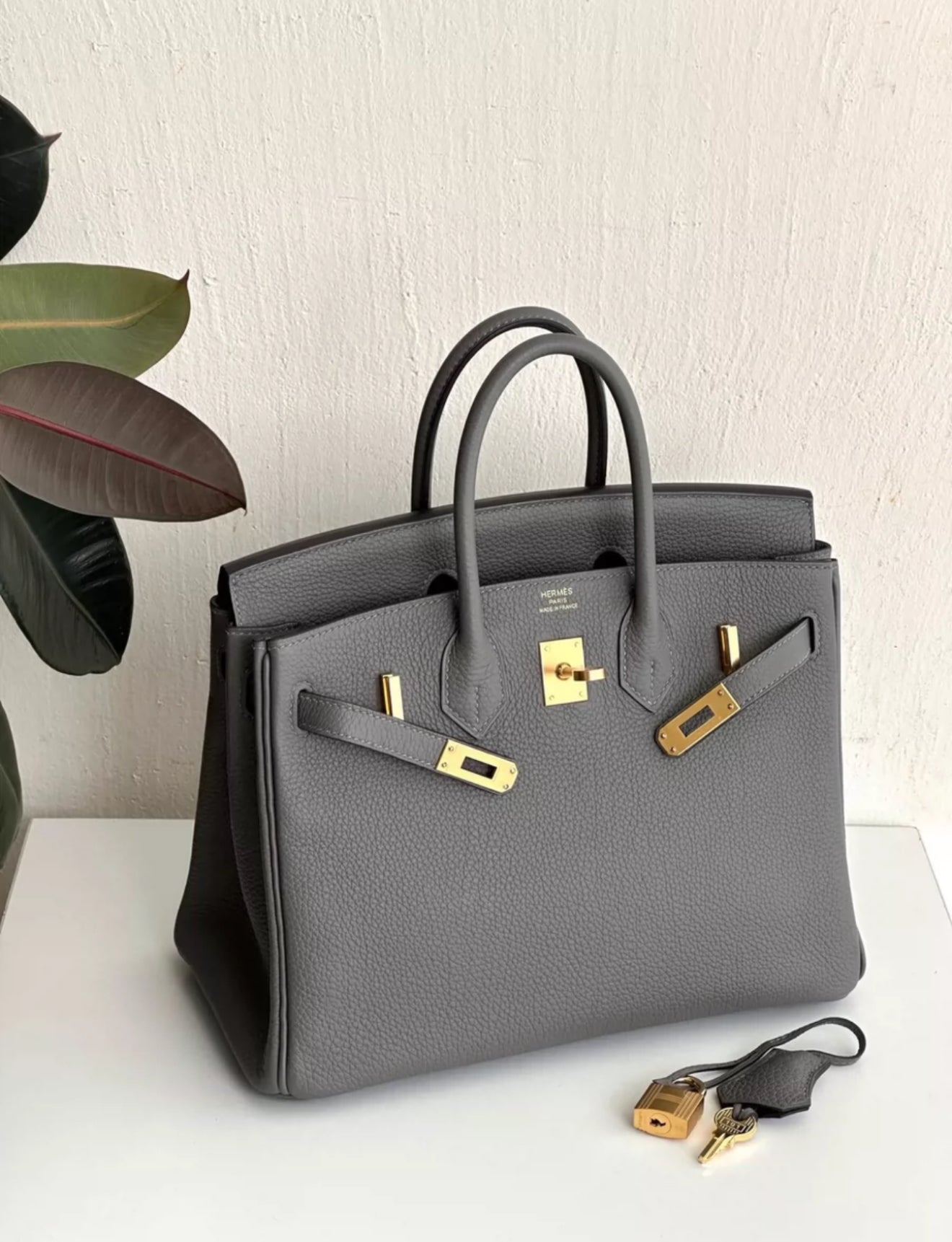 Hermès Birkin 25 Gris Meyer Togo Gold Hardware