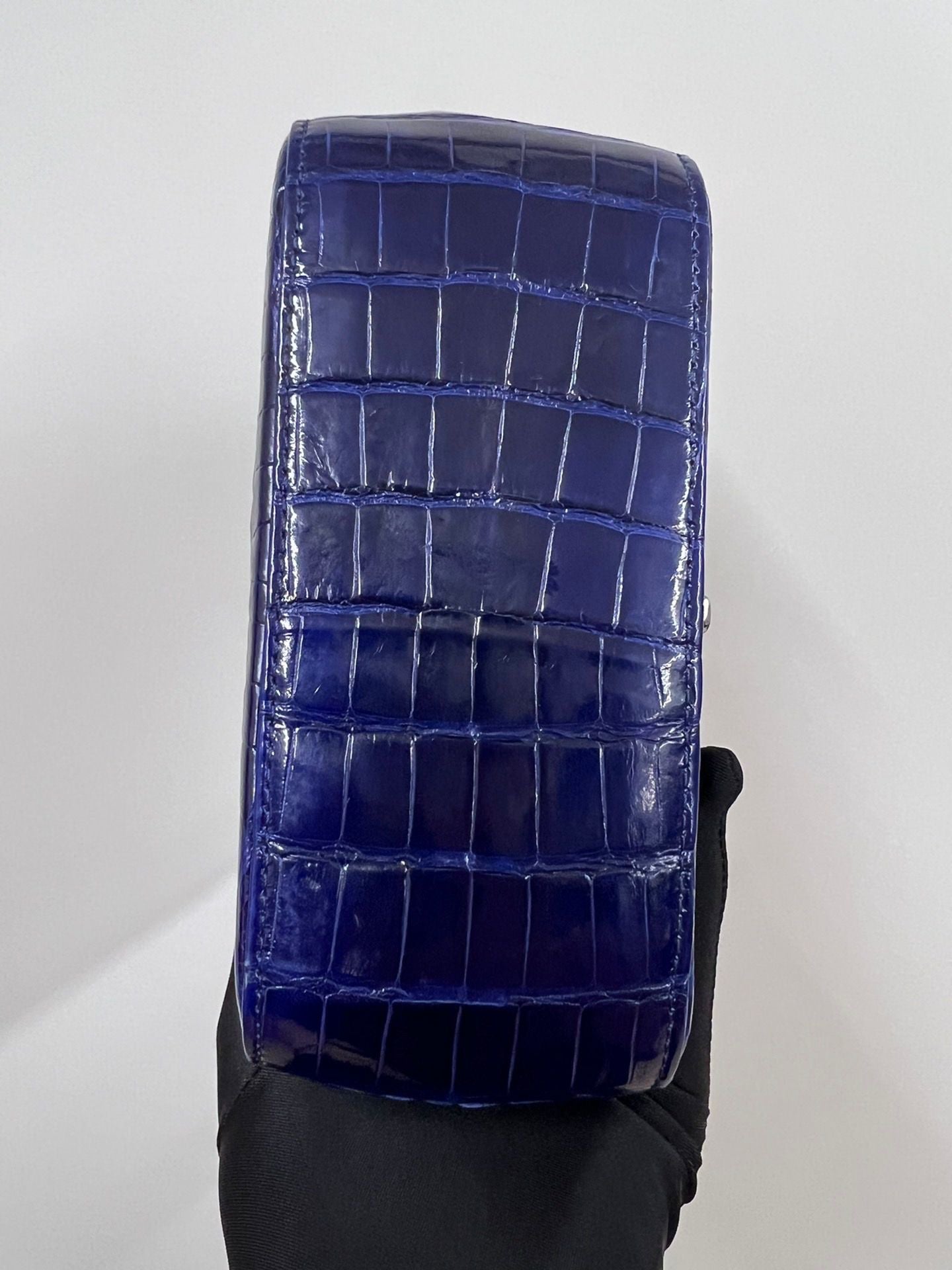 Chanel Blue Alligator mini square Flap Bag