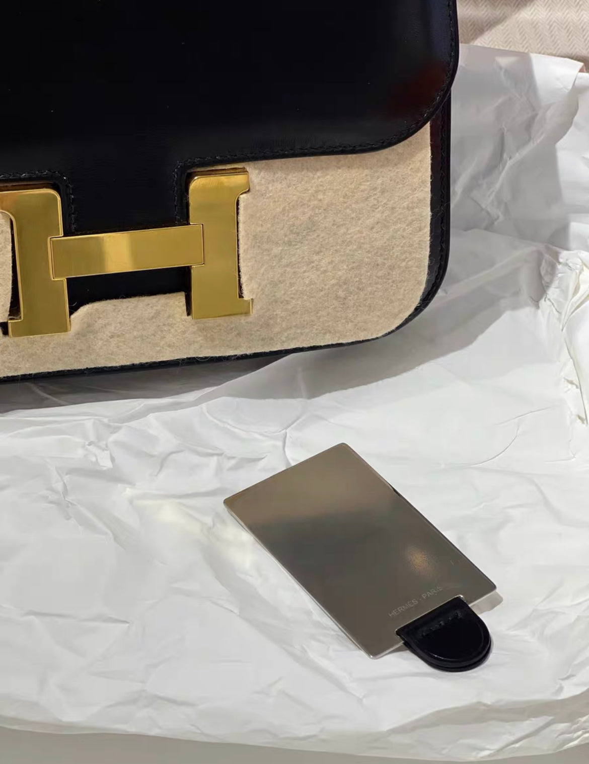 Hermes Constance 19 Mirror Black Box calf leather Gold hardware