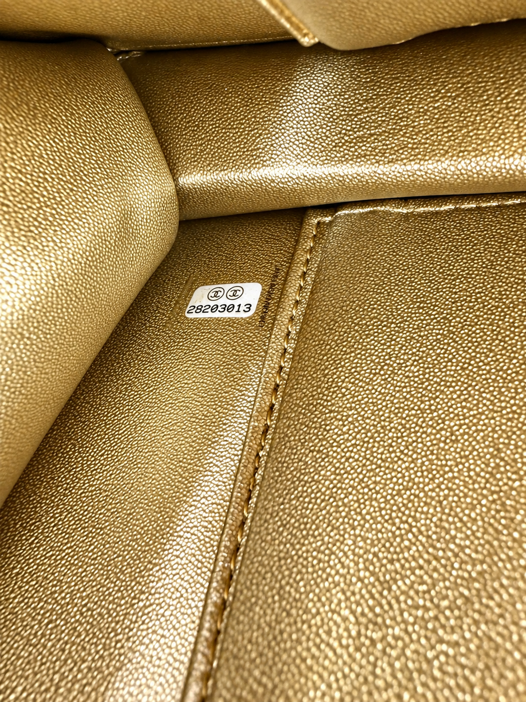 Chanel 19A Gold Crocodile Embossed Paris-New York Coco Scarab Ancient Egyptian Clutch Gold Hardware