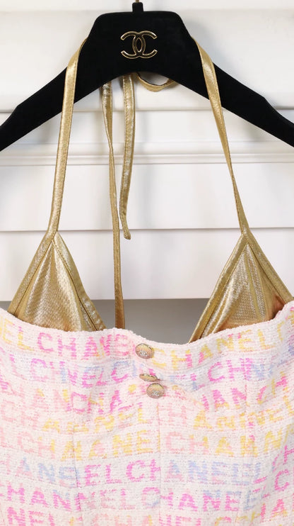 Chanel 24C Cruise Collection Pink Letter Top