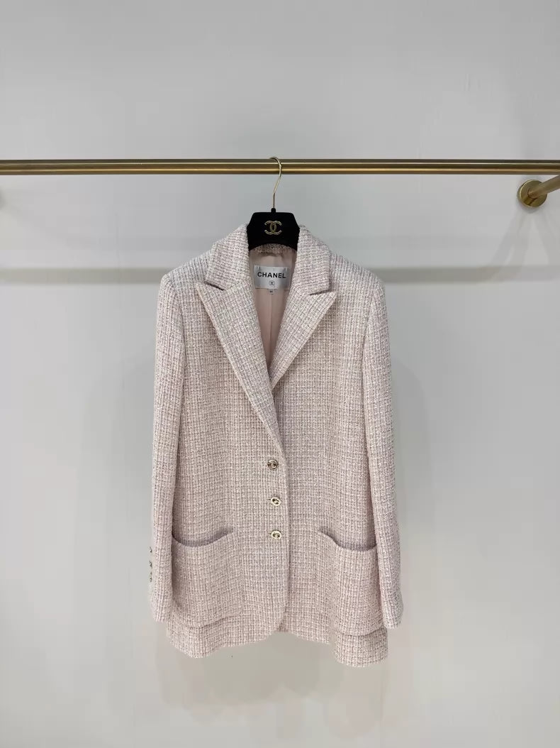 Chanel 24P Pink Tweed Jacket