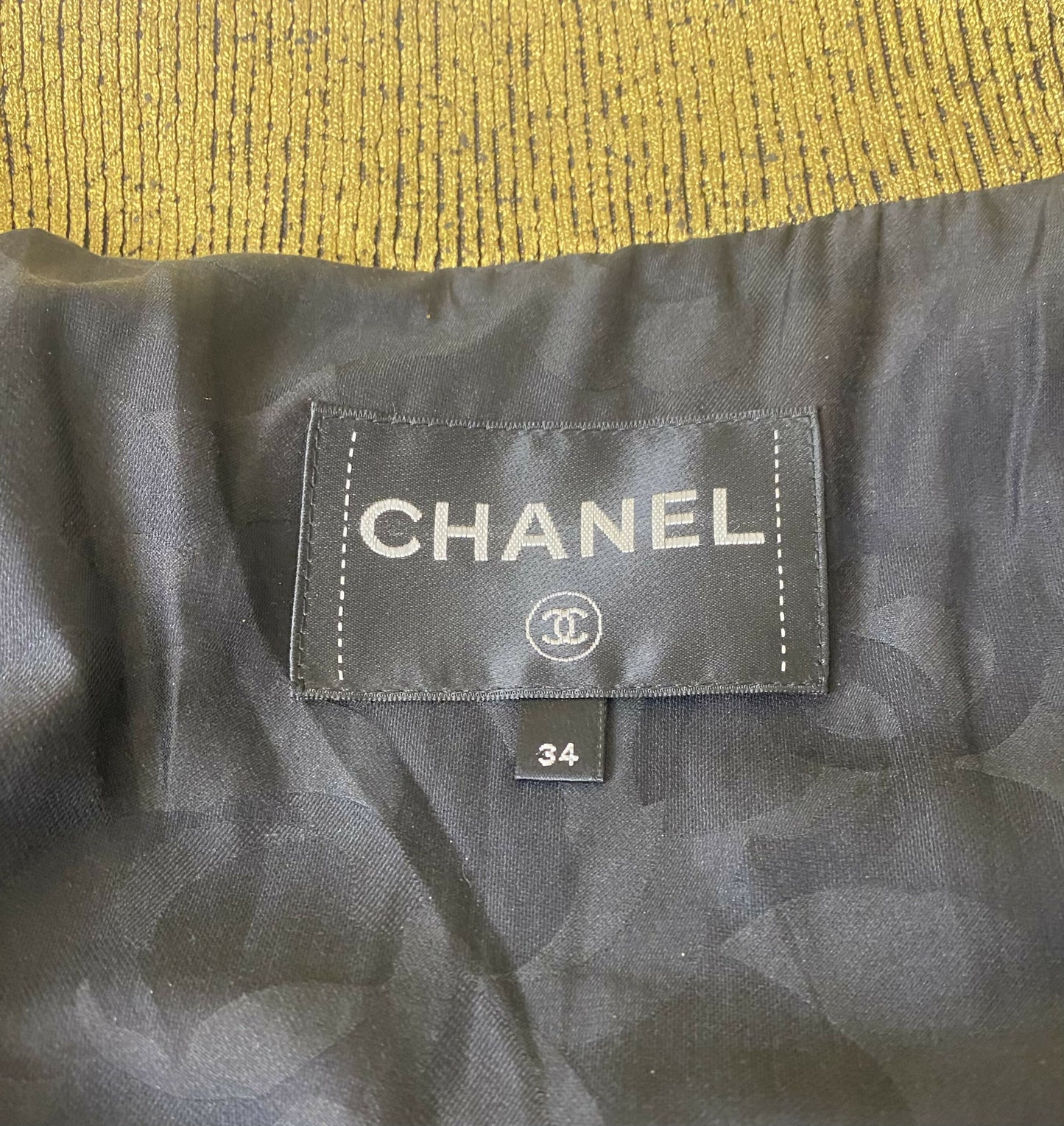 CHANEL 19A PARIS NEW YORK EGYPT SACRED SYMBOLS GRAFFITI BOMBER JACKET FR 34