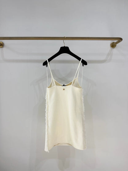 Chanel 26A pale yellow tweed dress