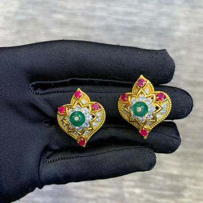 Van Cleef & Arpels Indian Inspired Day & Night Earrings