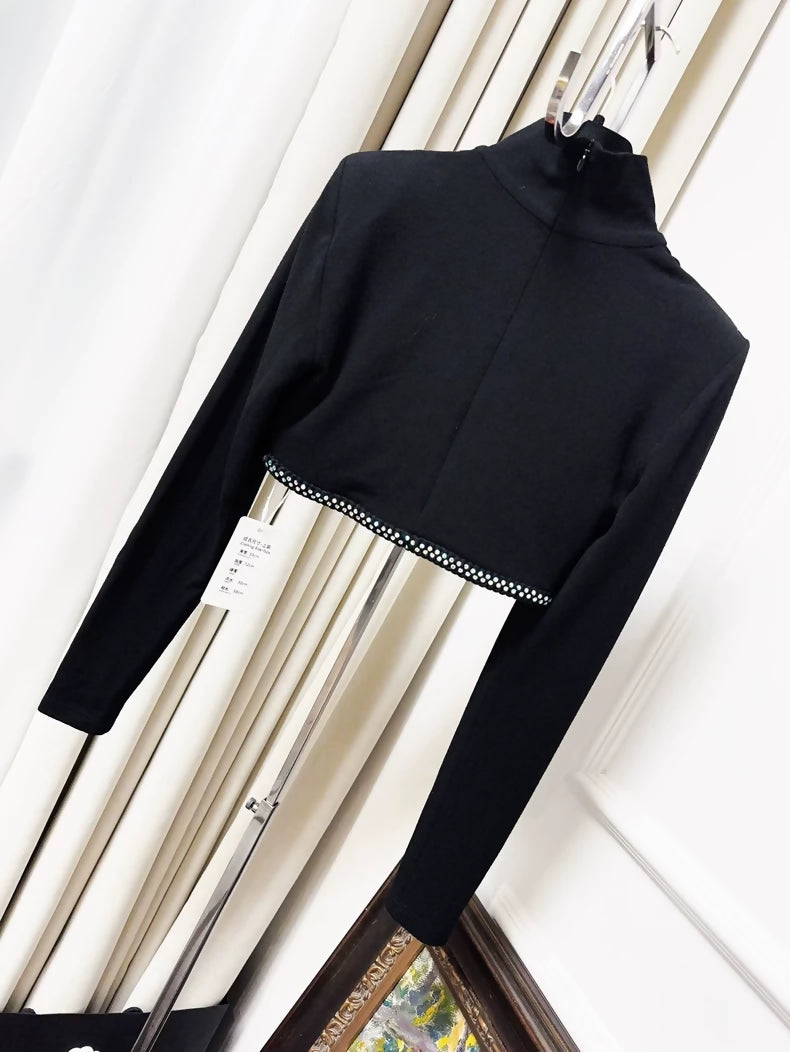 Chanel 24C black crop top