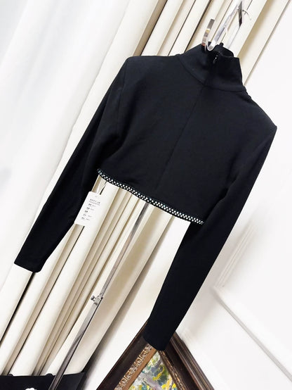 Chanel 24C black crop top