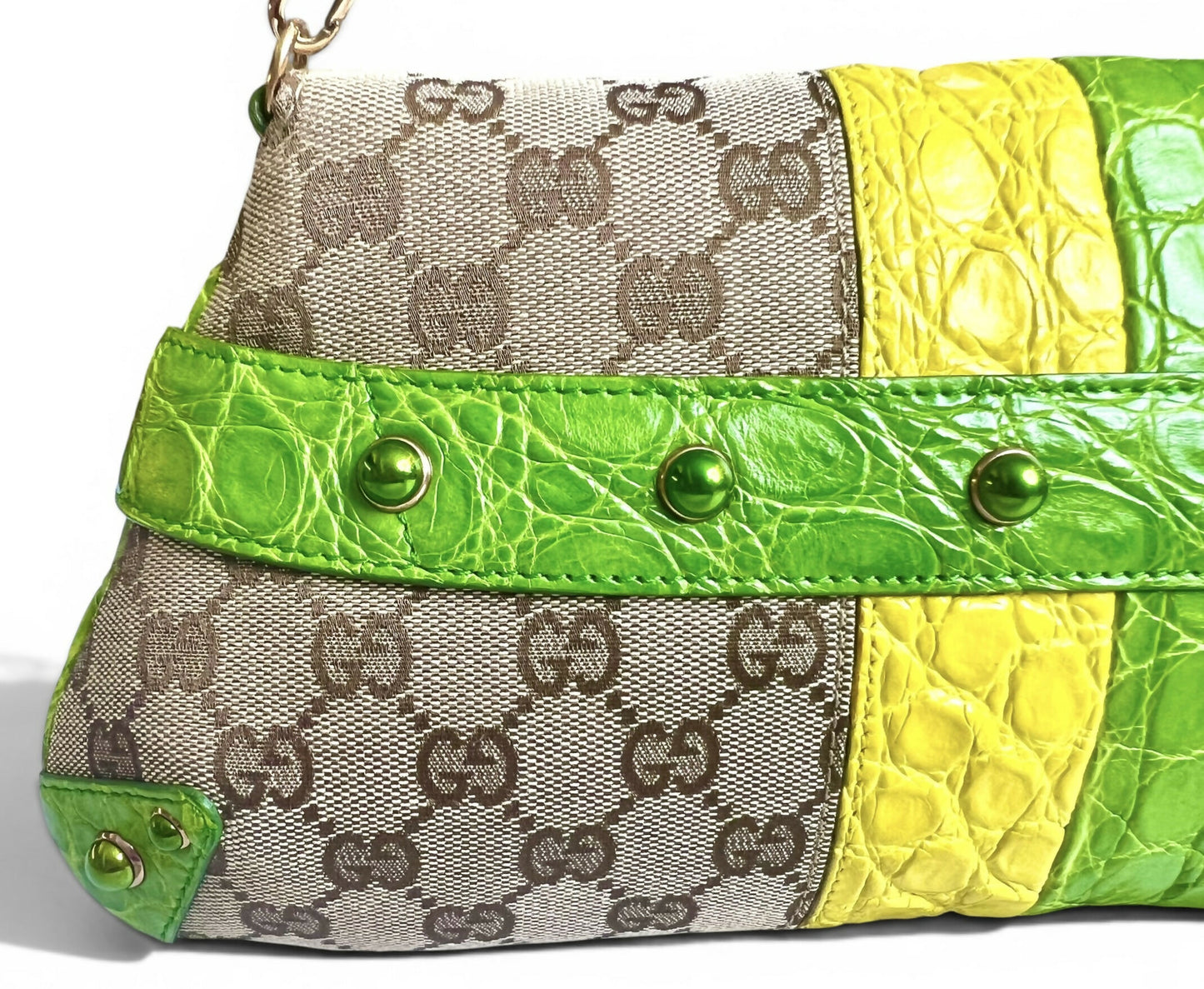 GUCCI Ultra Collectible Croc Horsebit Serpent Large Clutch Bag