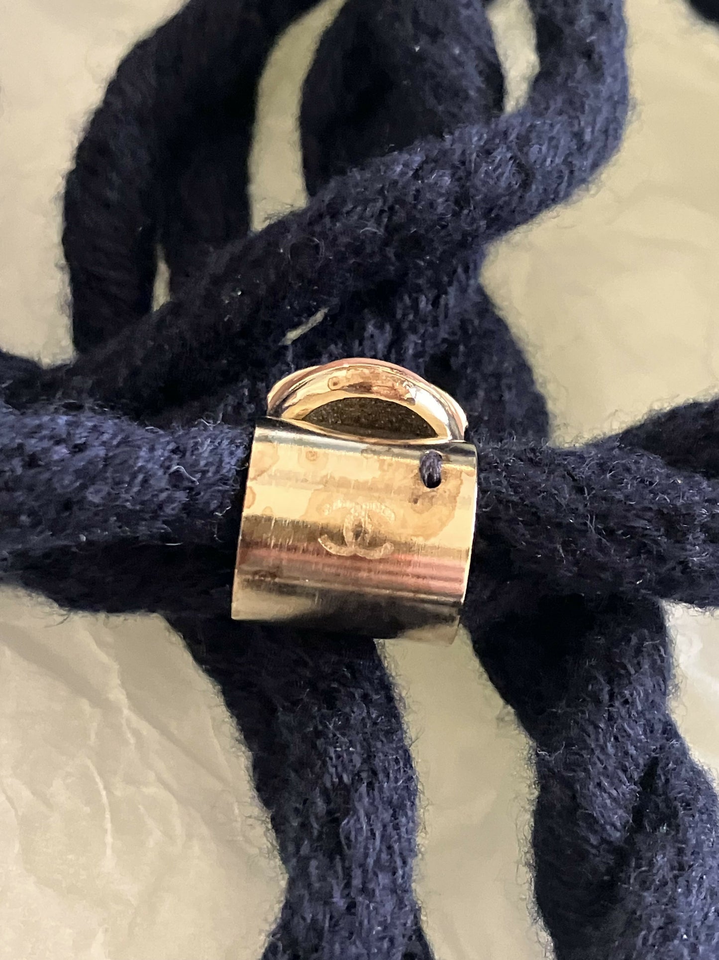 Chanel wool rope belt