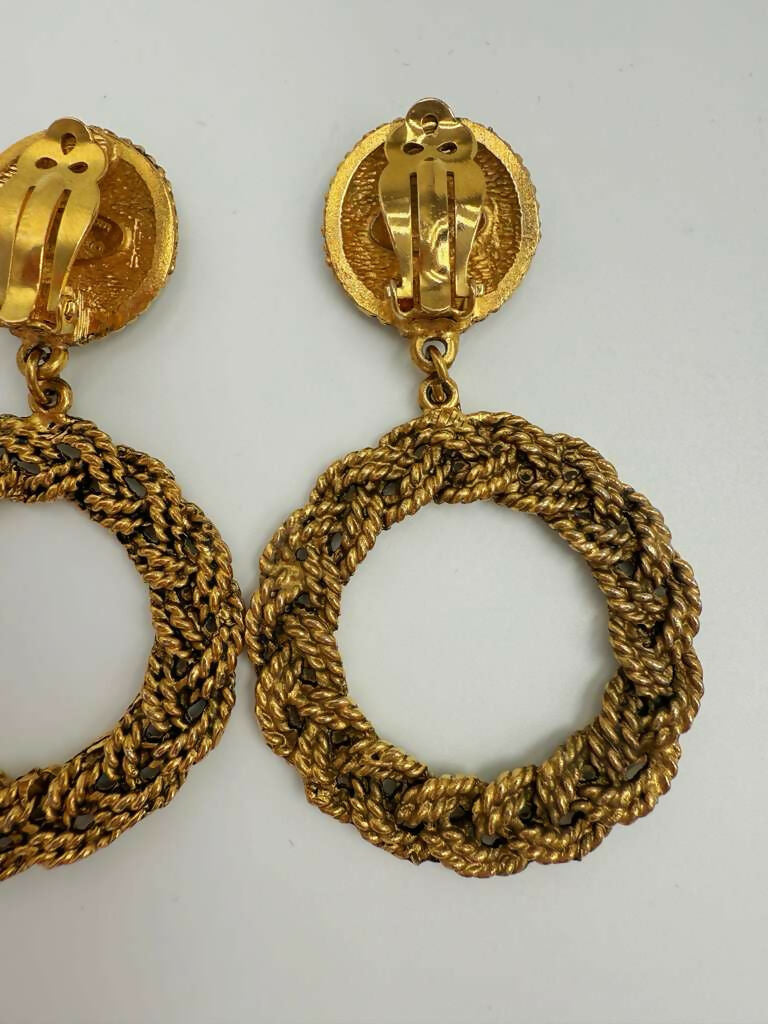 Chanel vintage Logo Earrings