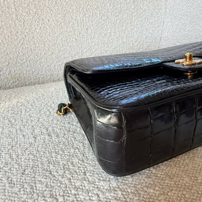 Chanel Vintage Medium Flap Bag – Black Crocodile | 1997 | 24K Gold Hardware