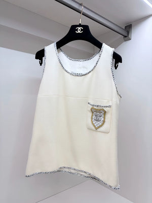 Chanel 05 ecru silk top