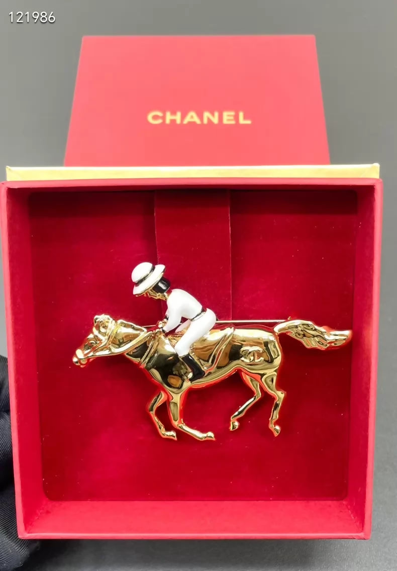 Chanel 26th Anniversary Luxury New Year Horse Limited Edition Brooch