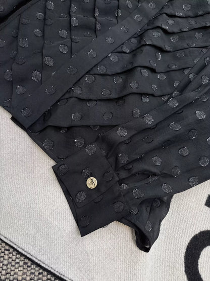 Chanel 23S black silk shirt