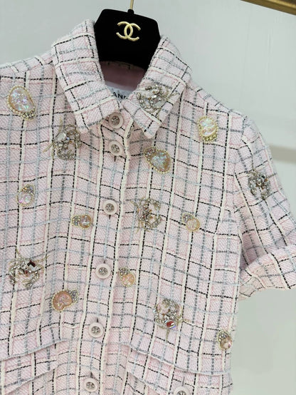 Chanel 25C tweed jacket with ocean charms