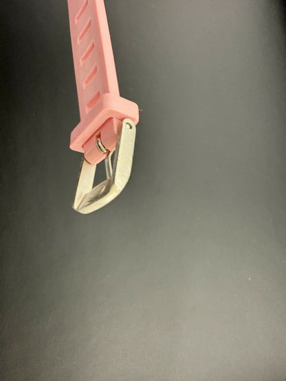 Chanel Vintage 99P Rubber Pink with Peach Wording Bracelet