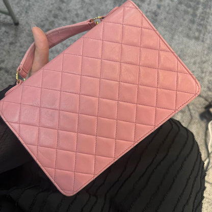 Vintage Chanel Pink CC Double Turn Lock Bag