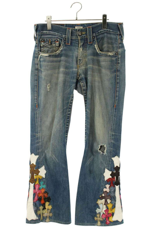 Chrome Hearts Denim pants with hem multi-patch