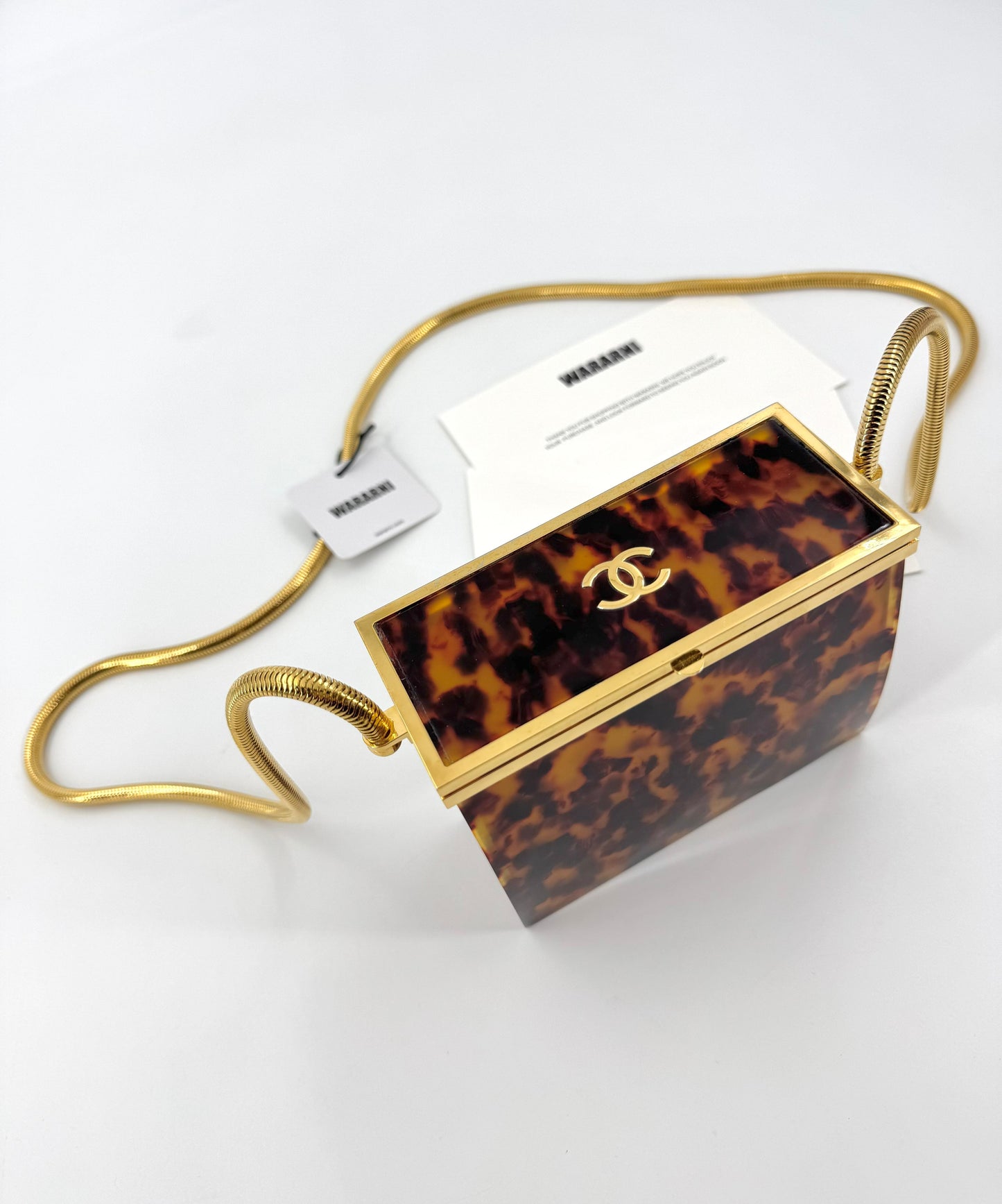 CHANEL 1997 Tortoiseshell shoulder bag with gold hardware