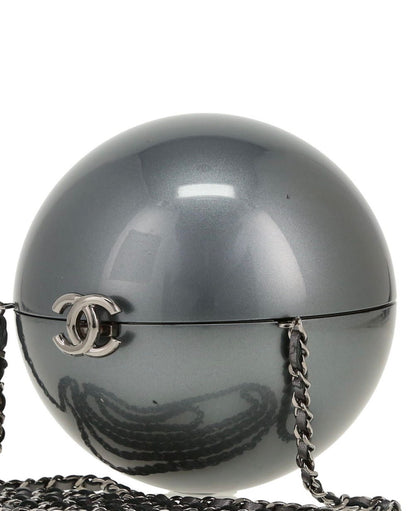 Rare Chanel 2010 Grey Pearl Minaudière