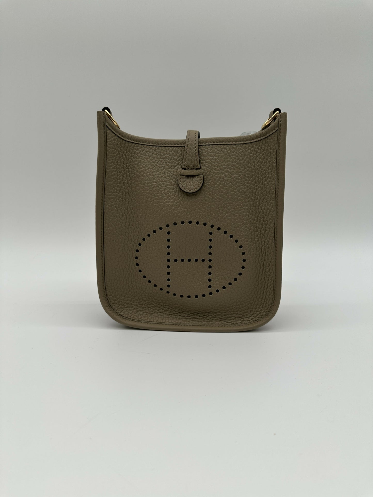 Hermes Mini Evelyne Clemence Beige Marfa GHW Stamp W 2025