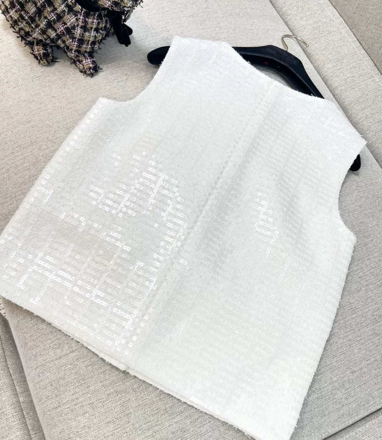Chanel 25S Glittered Cotton Vest