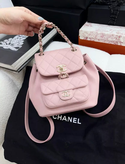 Chanel 24P Pink Backpack Gold Hardware