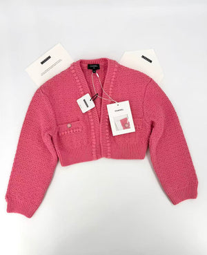 Chanel 22S Cropped Pink cardigan