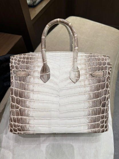 Hermes Birkin 25 Himalaya crocodile leather Palladium Hardware