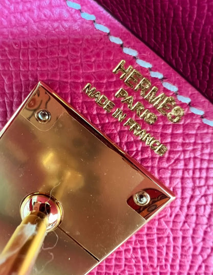 Hermes Kelly 28 Rose Extreme Pink Epsom Leather Gold Hardware