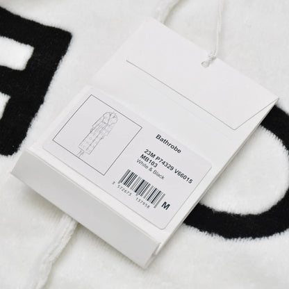 CHANEL 23M Black & White CC Logo Bathrobe